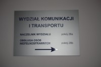 Tablica informacyjna (Wydział Komunikacji i Transportu)