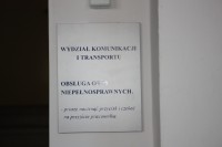 Tablica informacyjna (Wydział Komunikacji i Transportu)