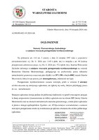 Ogłoszenie o zamiarze wszczęcia postępowania wywłaszczeniowego dot. dz. 197 i 198, obr. 0002 Ożarów Maz., gmina Ożarów Maz. z 19.11.2024, sygn. A.GM.RN.6821.45.2024.AK.pdf